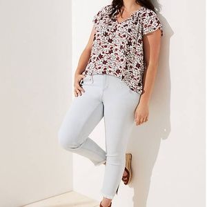 Loft Plus Size Light Wash Skinny Crop Jeans - NWT